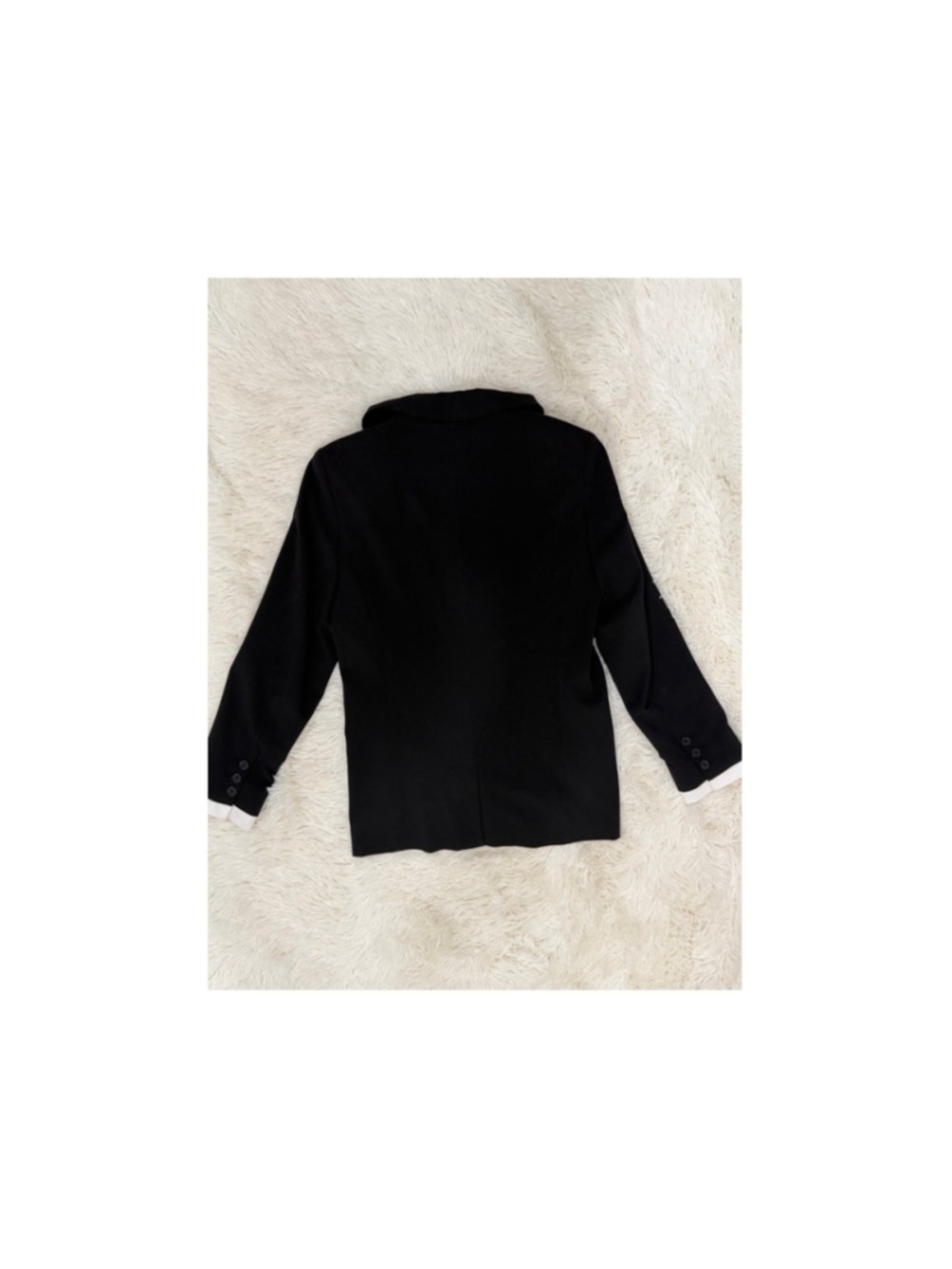Halogen Black & White Contrast Trim Blazer, Size L - Picture 2 of 7